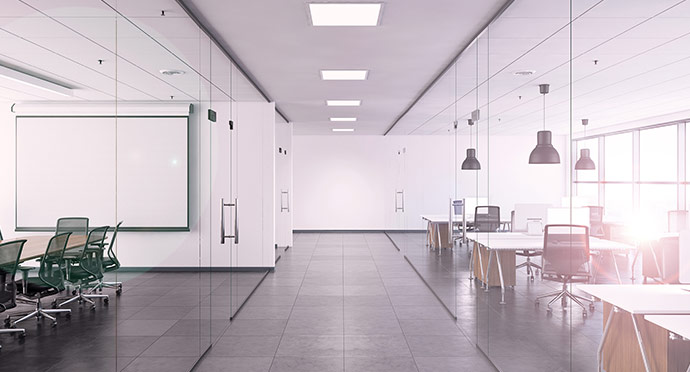 modern office building interior