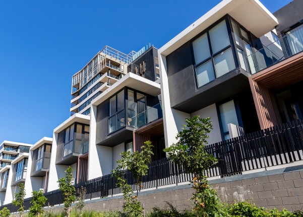 Typical modern townhouses investment property owners could consider   