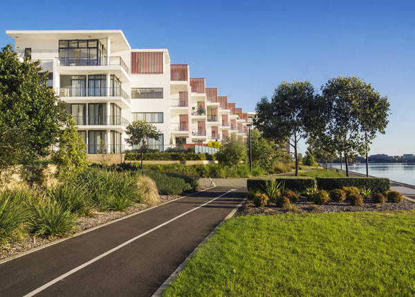 New apartment blocks overlooking Parramatta river in Sydney