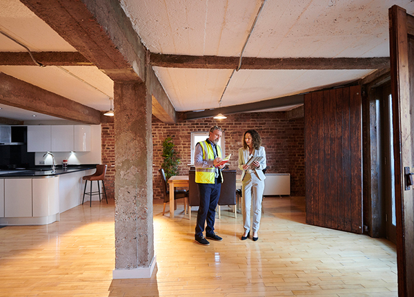 Depreciation site inspector meeting with real estate agent